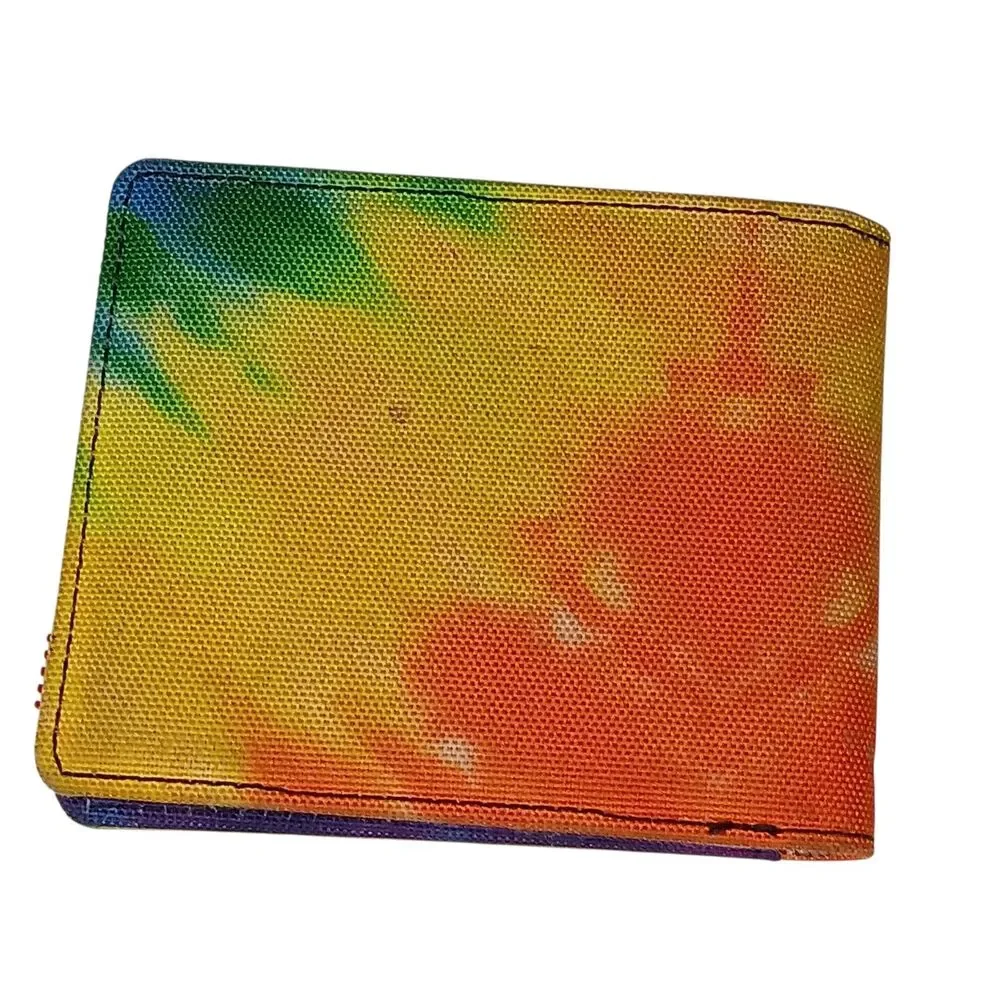 Herschel Supply Company Roy Bifold RFID Wallet Tie Dye Yellow Blue Orange
